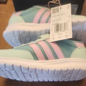 Adidas Kids' Aqua and Light Pink Sneakers